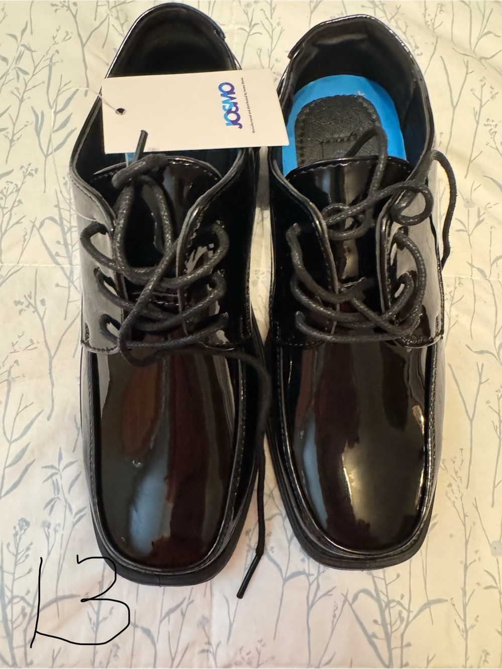 Josmo Black Patent Boys Dress Shoes with